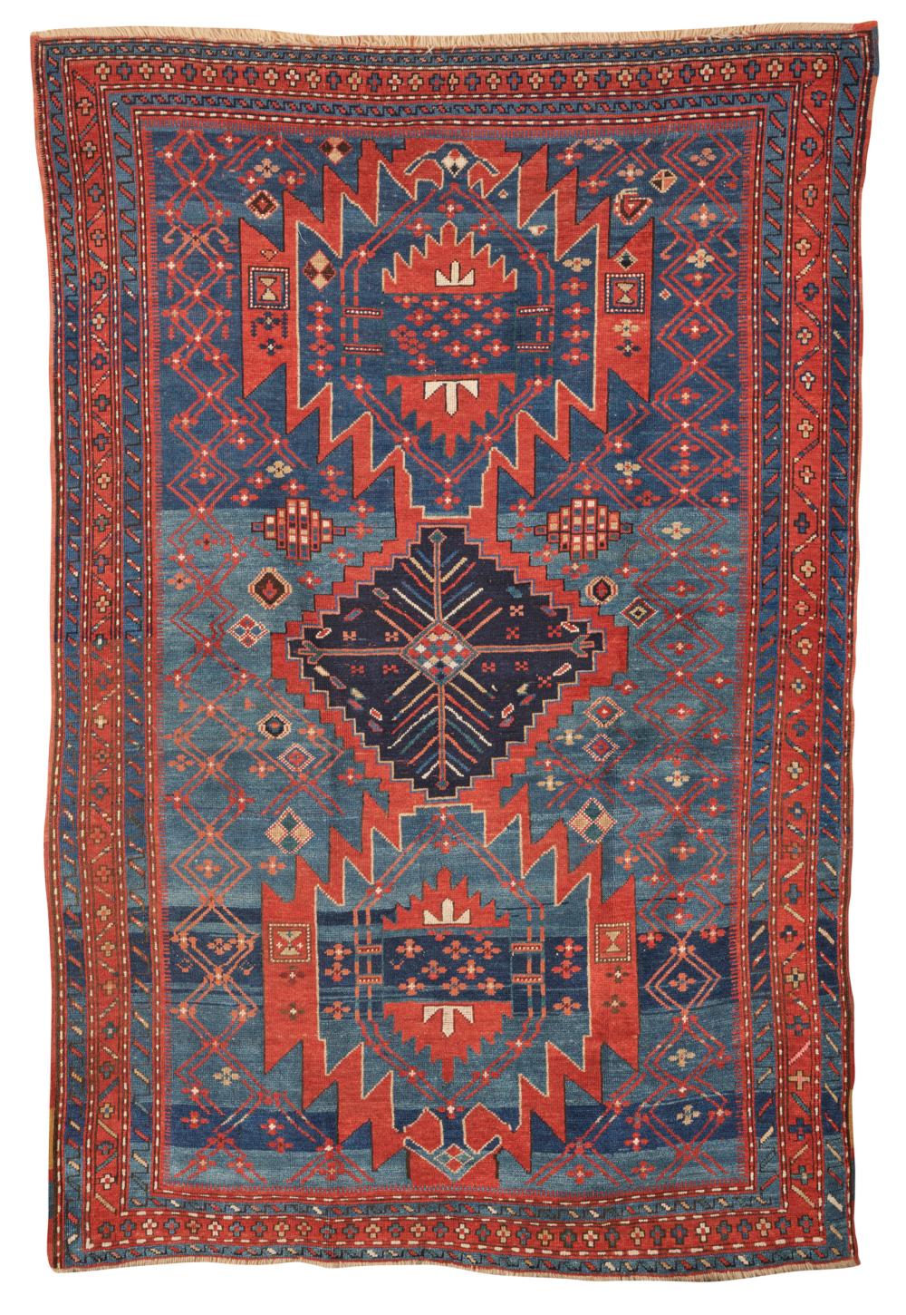 KAZAK RUG CAUCASUS CA 1900Kazak 3672a3