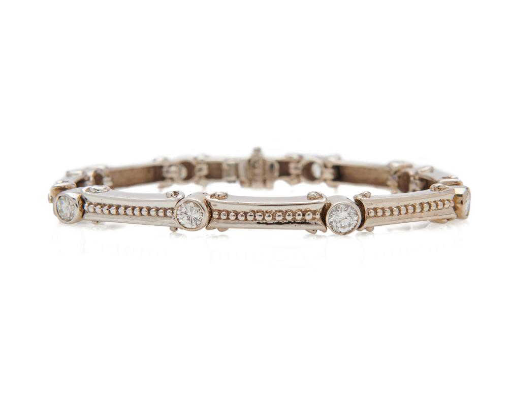 14K GOLD AND DIAMOND BRACELET14K 3672fc