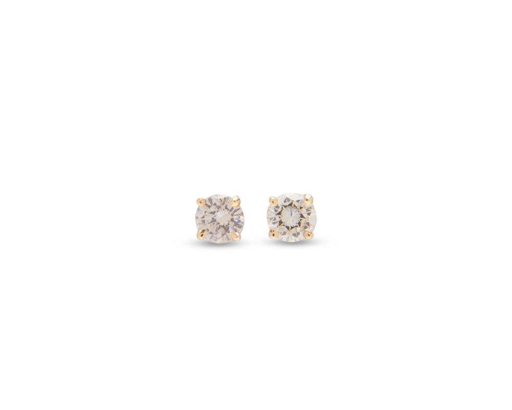 14K GOLD AND DIAMOND STUD EARRINGS14K