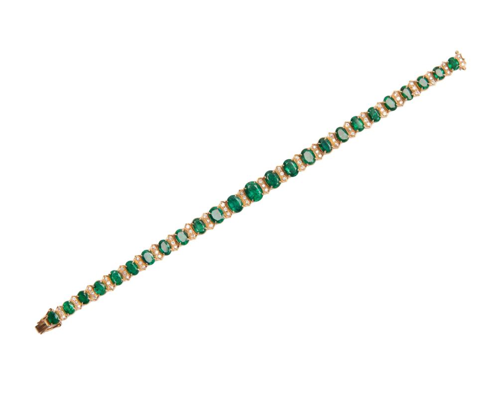 14K GOLD EMERALD AND DIAMOND 36733b