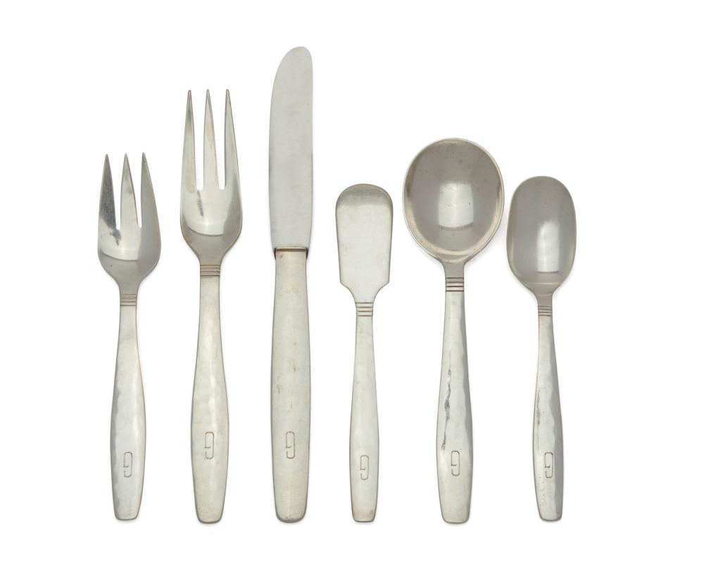 ALLAN ADLER SILVER FLATWARE SERVICE  3673ea