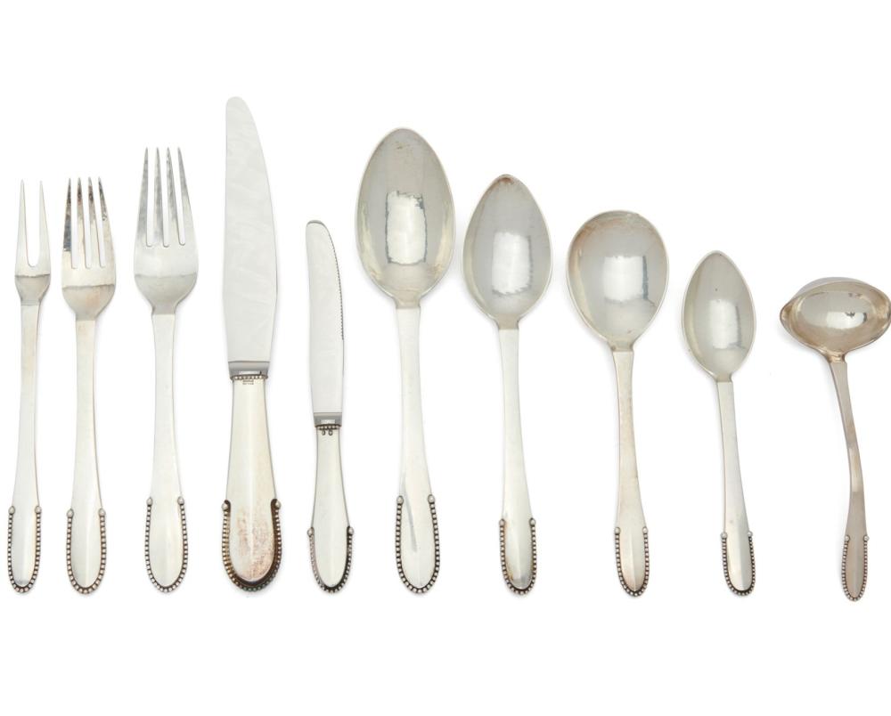 GEORG JENSEN SILVER FLATWARE SERVICE  3673ed