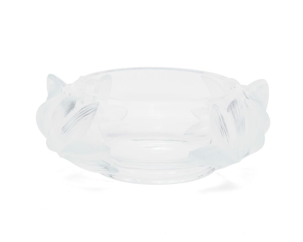 LALIQUE CRYSTAL PUNCH BOWL DIAMETER: