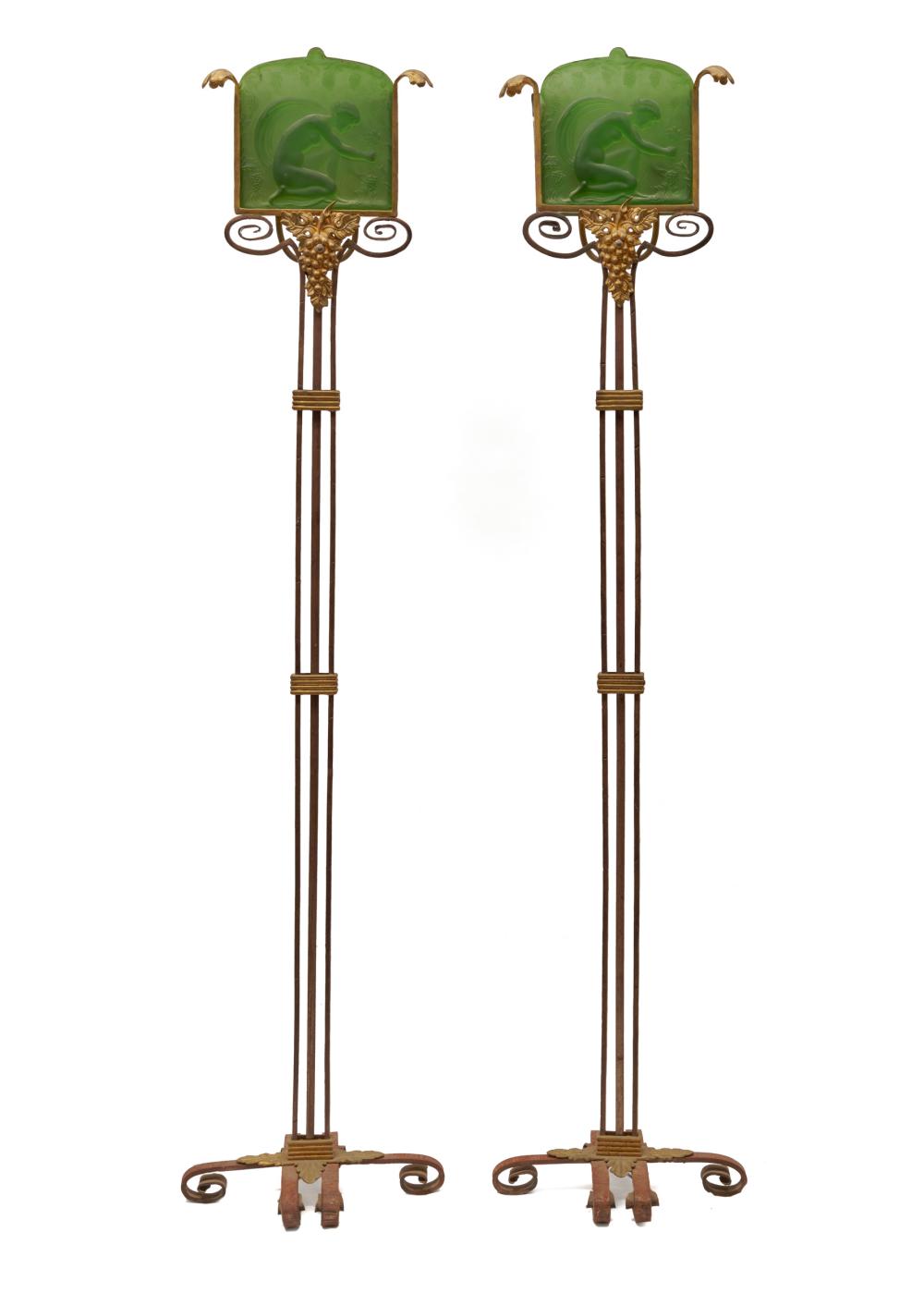 PAIR OF ART NOUVEAU STANDING LAMPSPair 367408