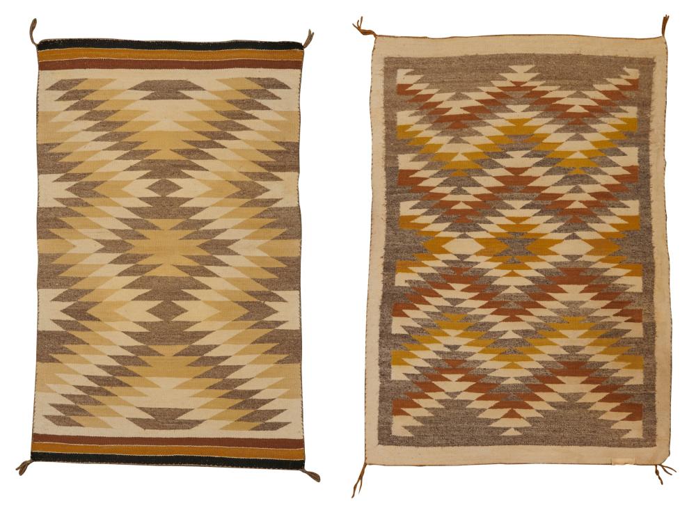 TWO NATIVE AMERICAN RUGS, EARLY