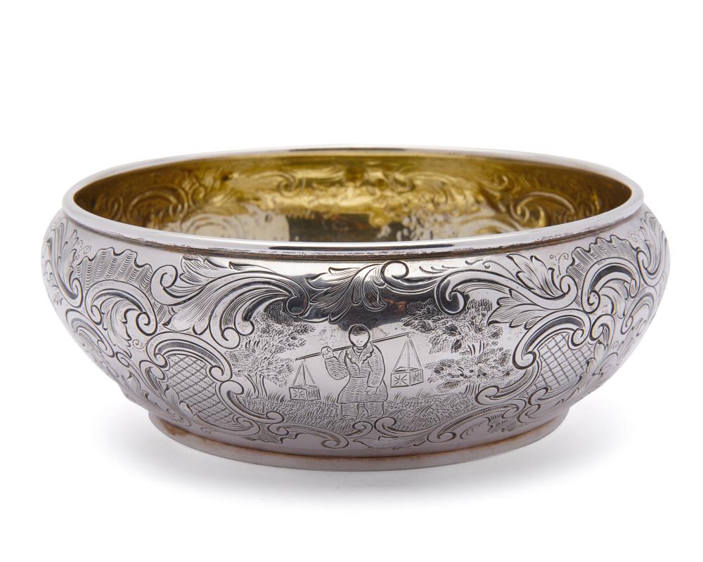 FINE RUSSIAN SILVER BOWLFine Russian 36767a