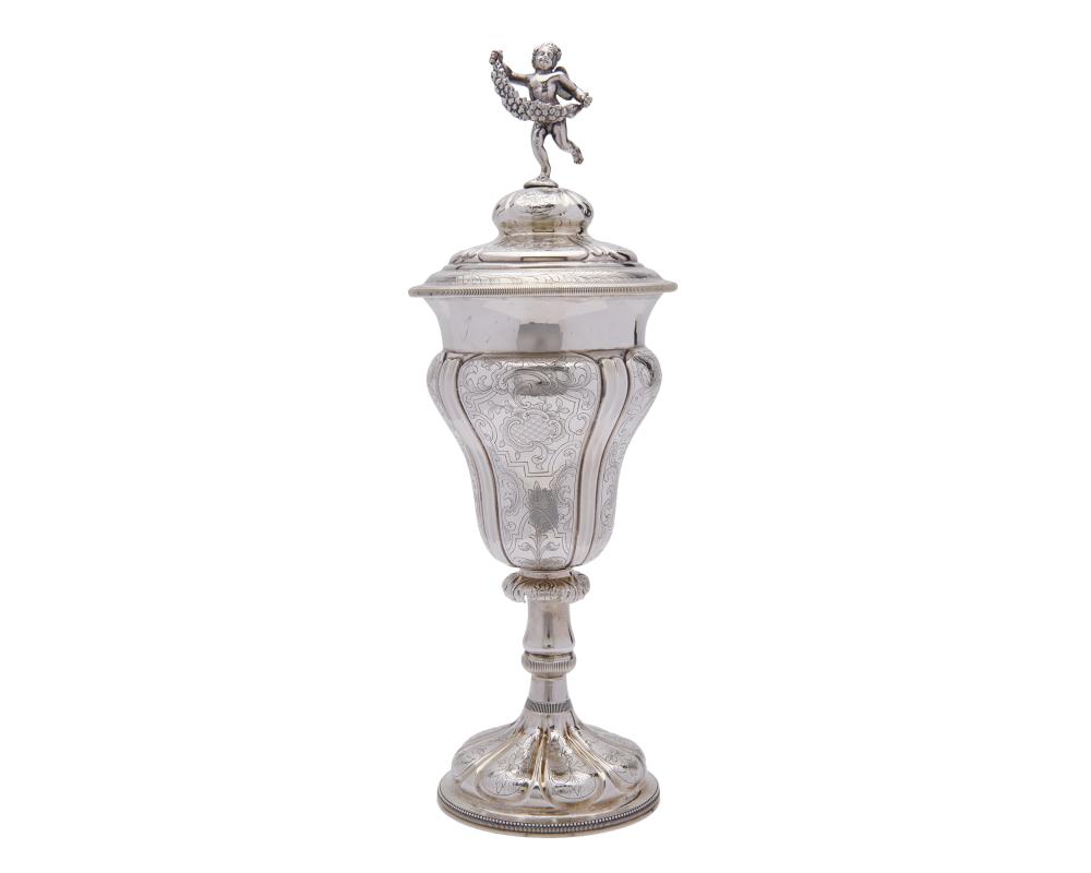 RUSSIAN SILVER COVERED CHALICERussian 36767b