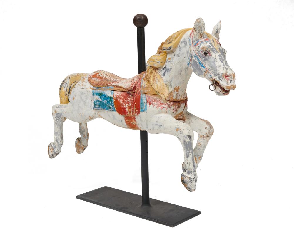 POLYCHROMED CHILD'S CAROUSEL HORSE,