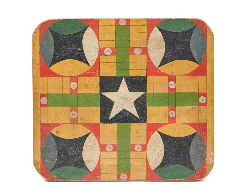 PAINT DECORATED PARCHEESI GAME 3676ab