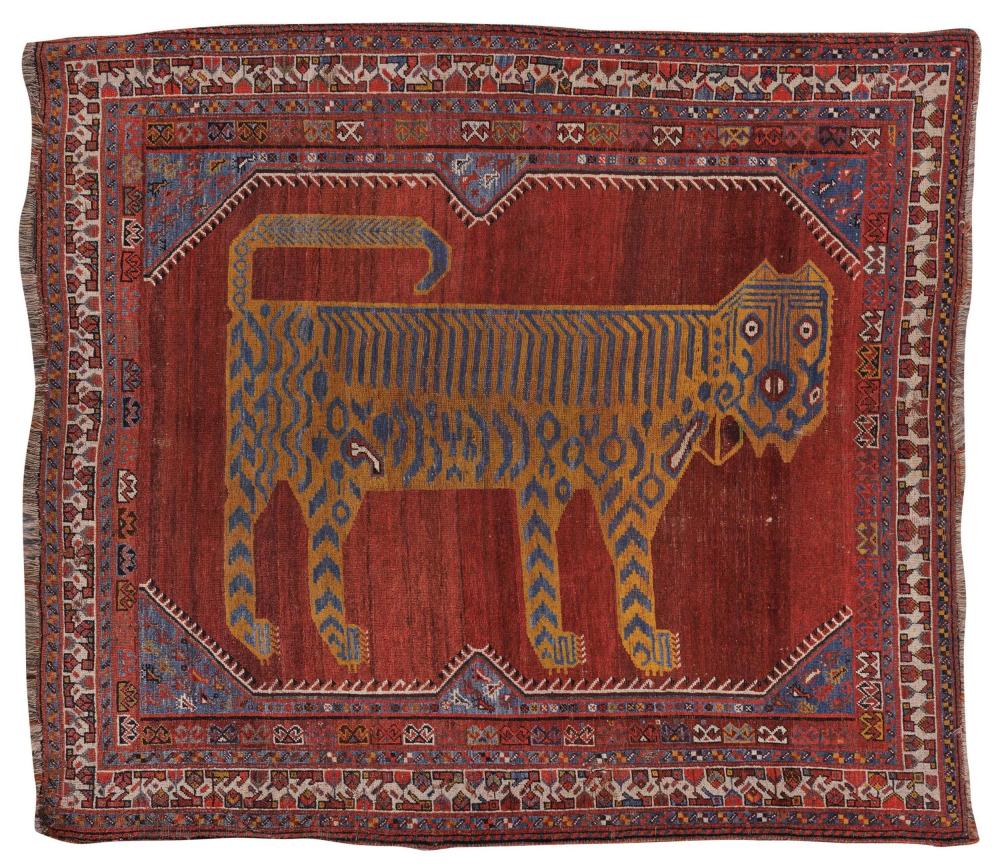 RARE KHAMSEH TIGER RUG PERSIA  367712