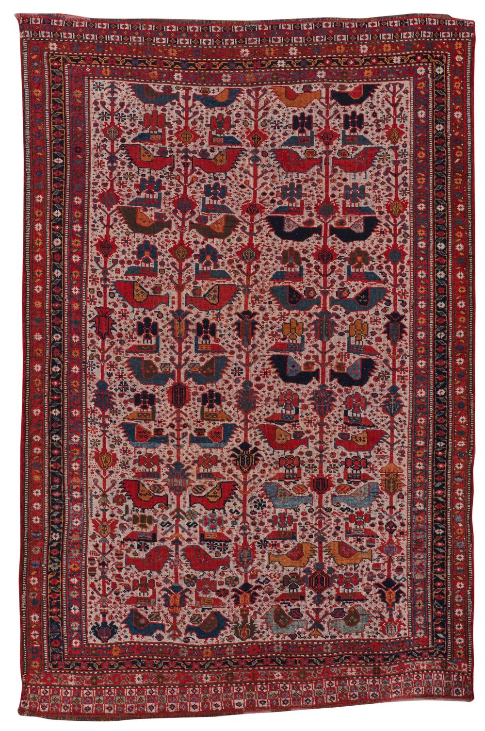 KHAMSEH BIRD RUG PERSIA MID 19TH 367713