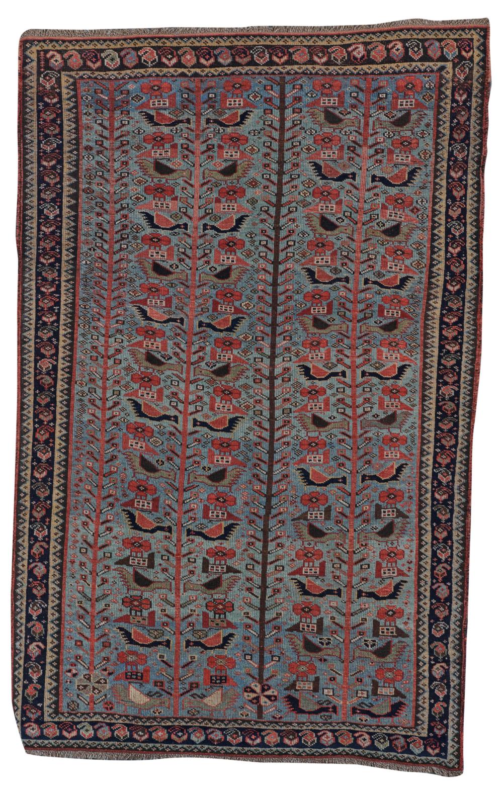 KHAMSEH BIRD RUG, PERSIA, MID 19TH