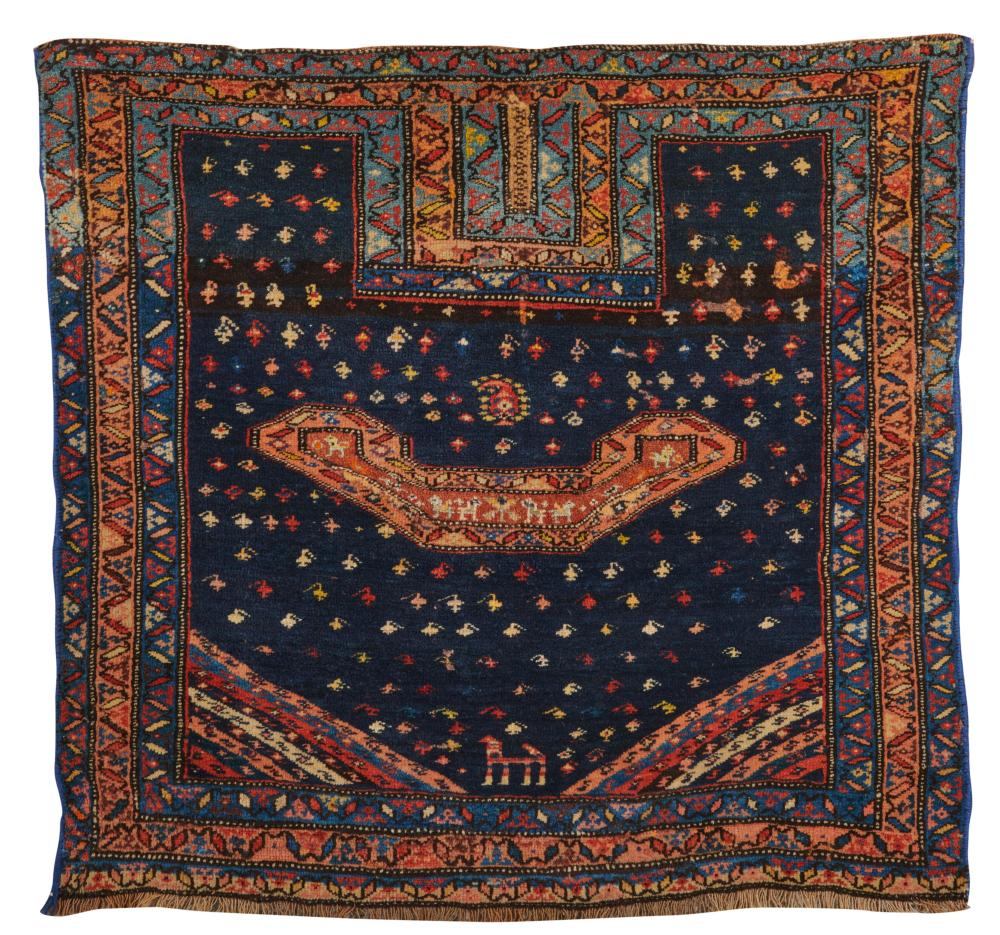 PERSIAN SADDLE RUG, CA. 1900Persian