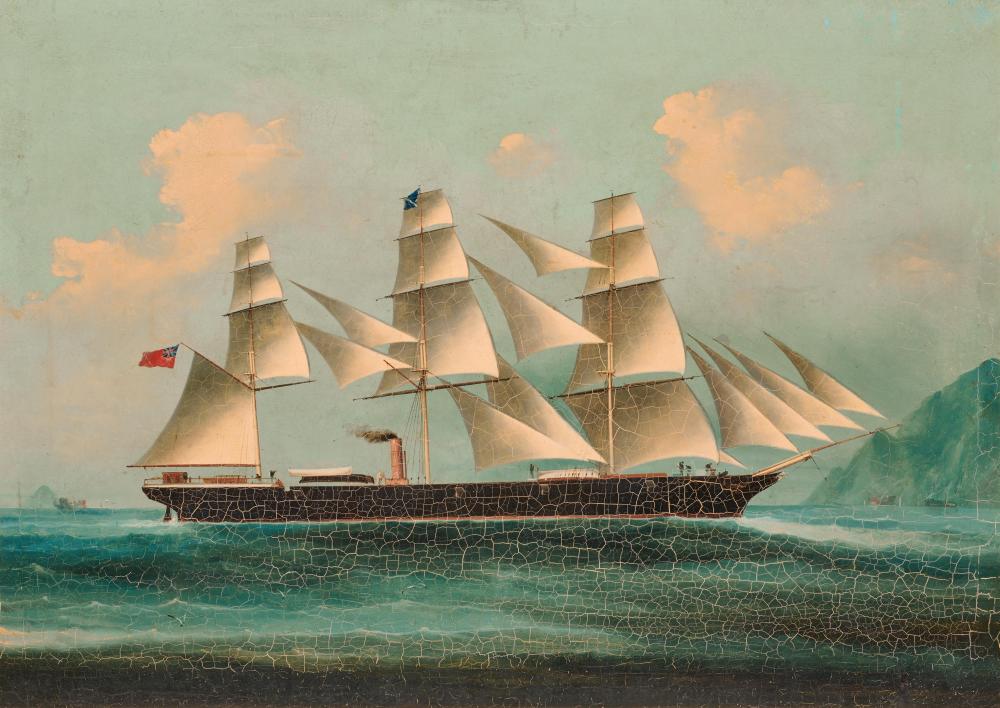 CHINA TRADE 19TH CENTURY SHIP 3677fd