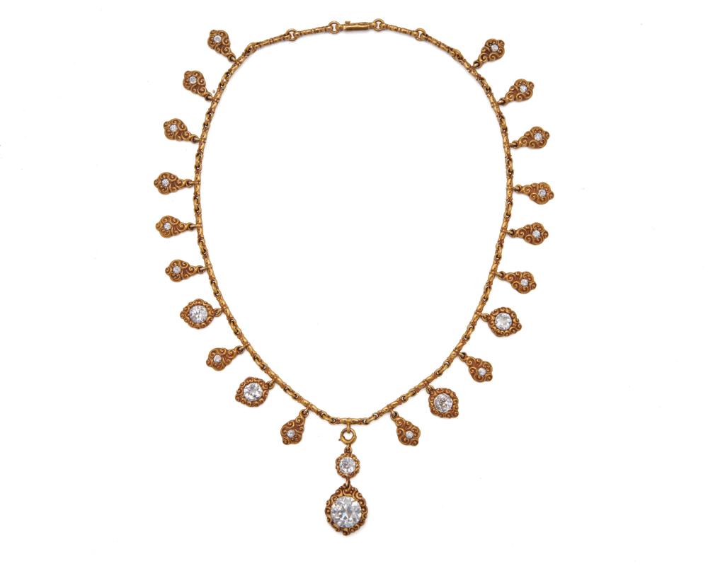 18K GOLD AND DIAMOND NECKLACE18K 36784a