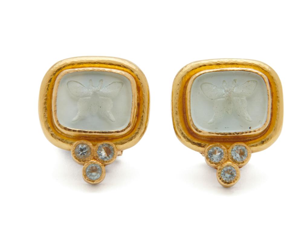 ELIZABETH LOCKE 18K GOLD, GLASS