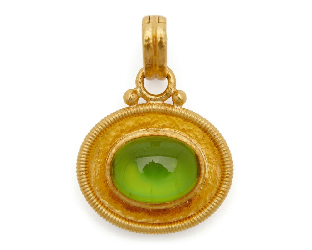 ELIZABETH LOCKE 18K GOLD PERIDOT  367894