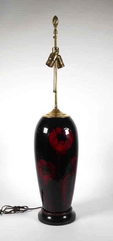 MOORCROFT POPPY FLOWER FLAMBE TABLE