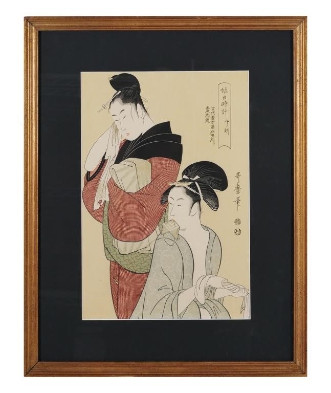 KITAGAWA UTAMARO UKIYO E WOODBLOCK 3652ad