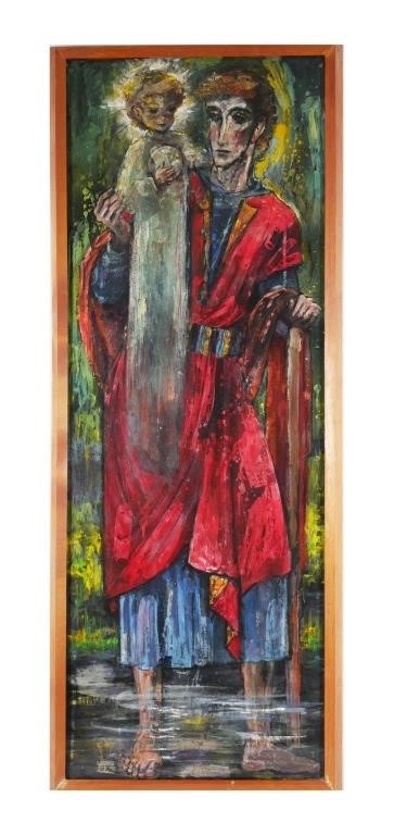 ST CHRISTOPHER OIL ON CANVAS  3652d7