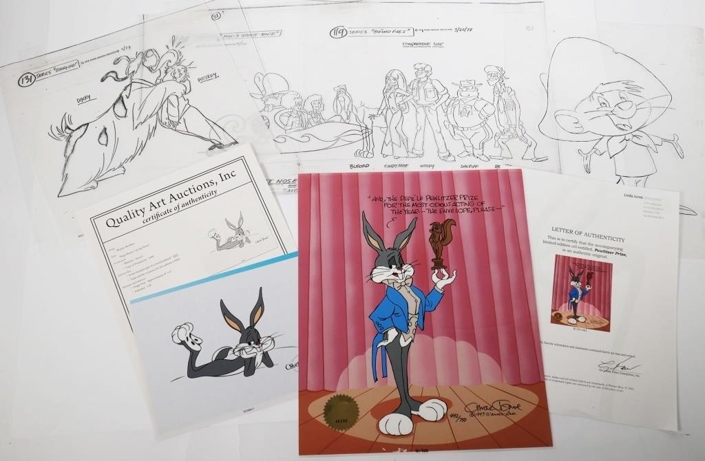 GROUP OF ANIMATION ART, BUGS BUNNY &