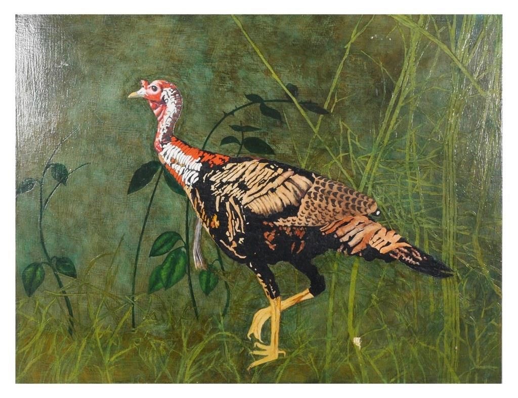 EDIE, WILD TURKEY, OIL ON BOARDOil