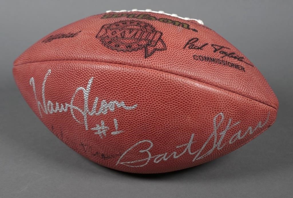 NFL FOOTBALL SIGNED BY 6 HOF 3653cb