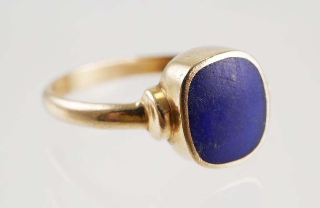 VINTAGE LAPIS 14K YELLOW GOLD 3653f4