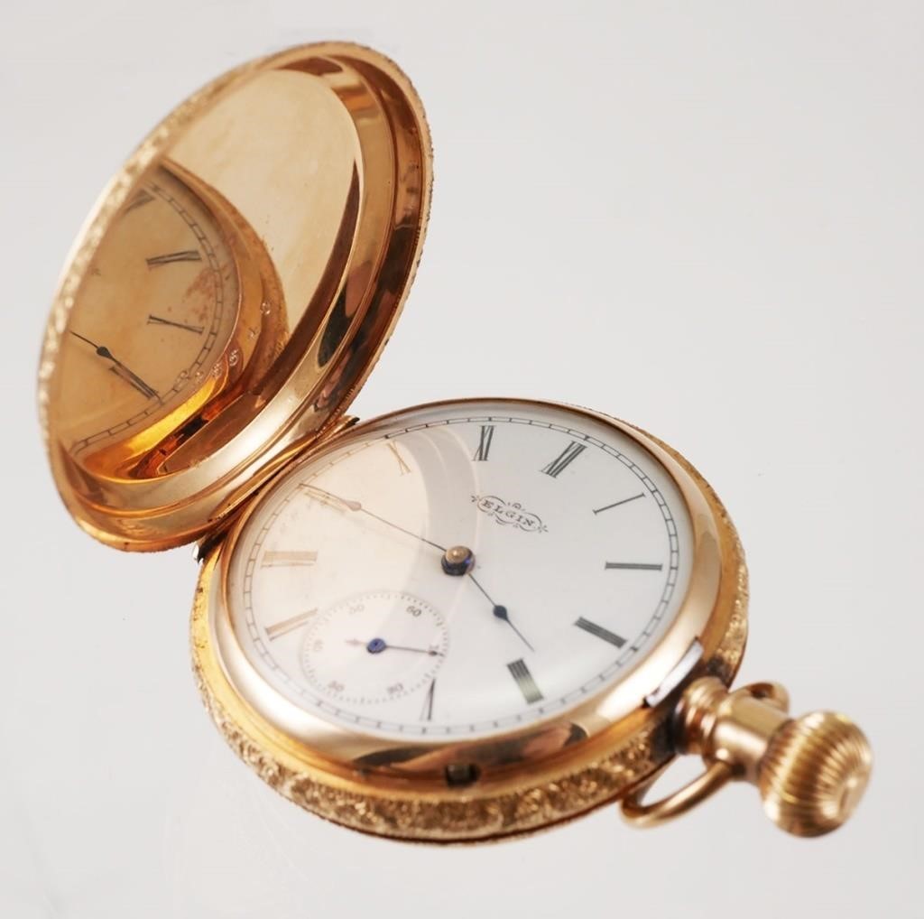 14K GOLD ELGIN LADIES POCKET WATCHAntique