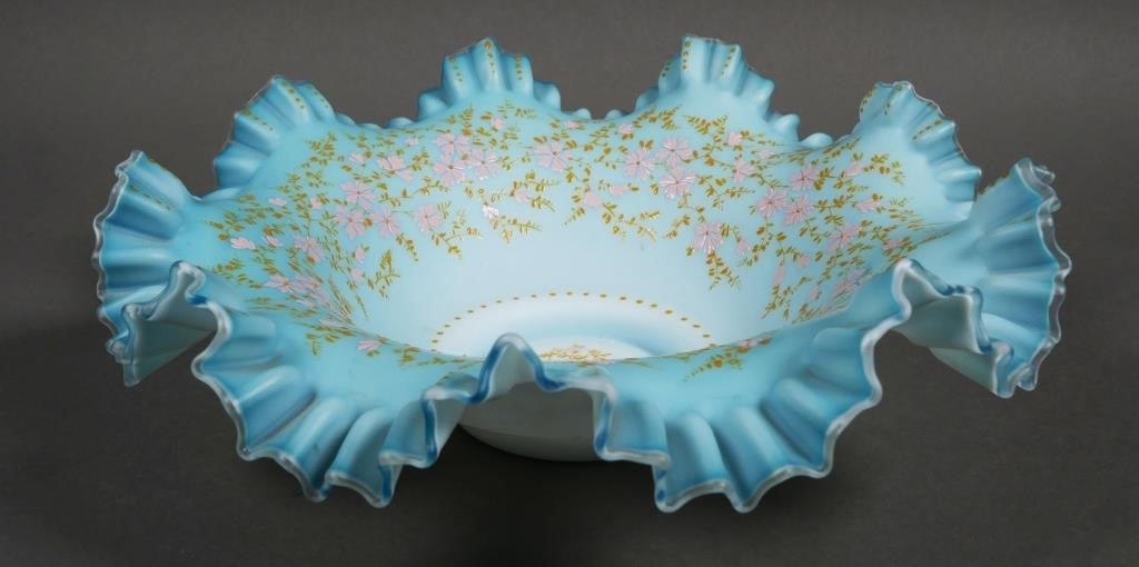 ANTIQUE HAND PAINTED RUFFLE EDGE 36546a