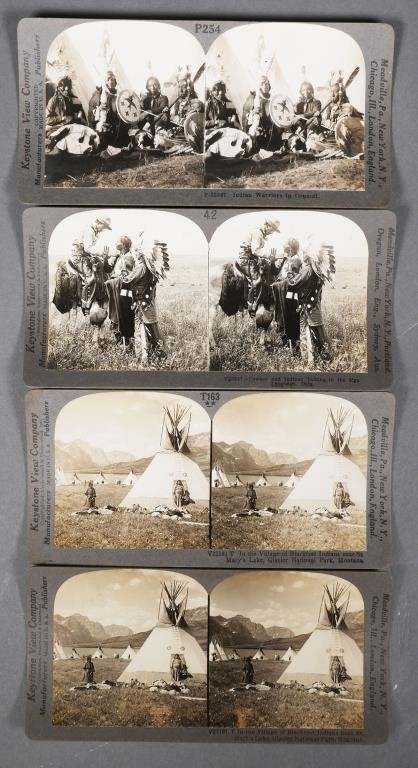 (4) STEREOVIEW NATIVE AMERICAN INDIANS(4)