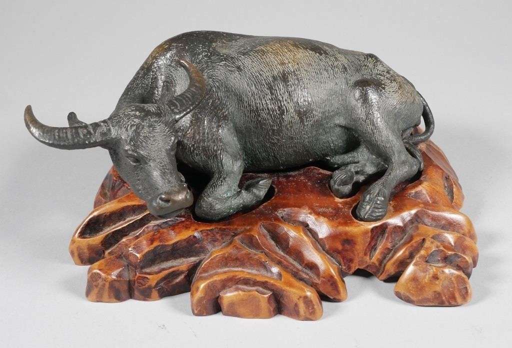 CHINESE BRONZE, WATER BUFFALOPatinated