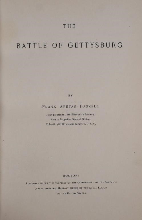 BOOK BATTLE OF GETTYSBURG LEATHER  365501