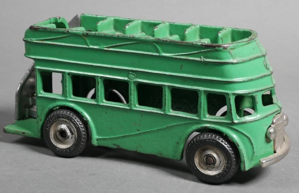 ARCADE CAST IRON TOY DOUBLE DECKER