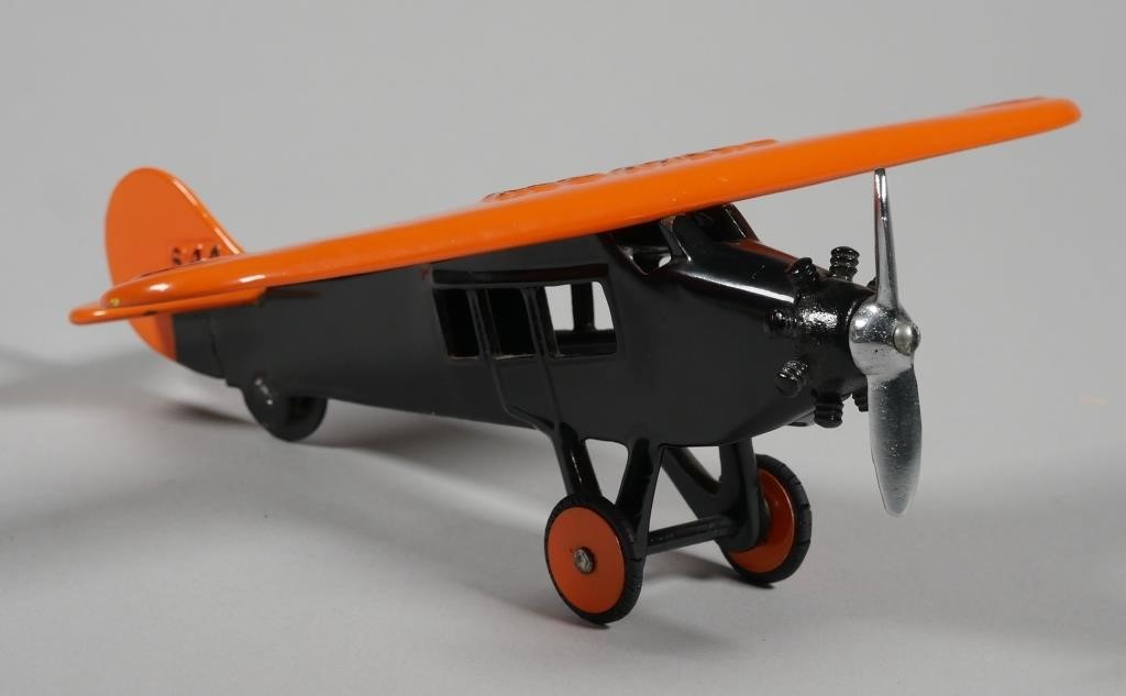 DENT CAST IRON TOY AIRPLANE LUCKY