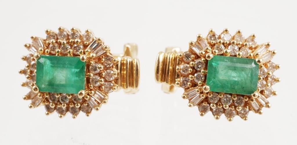 14K GOLD EMERALD EARRINGSPair of 365548