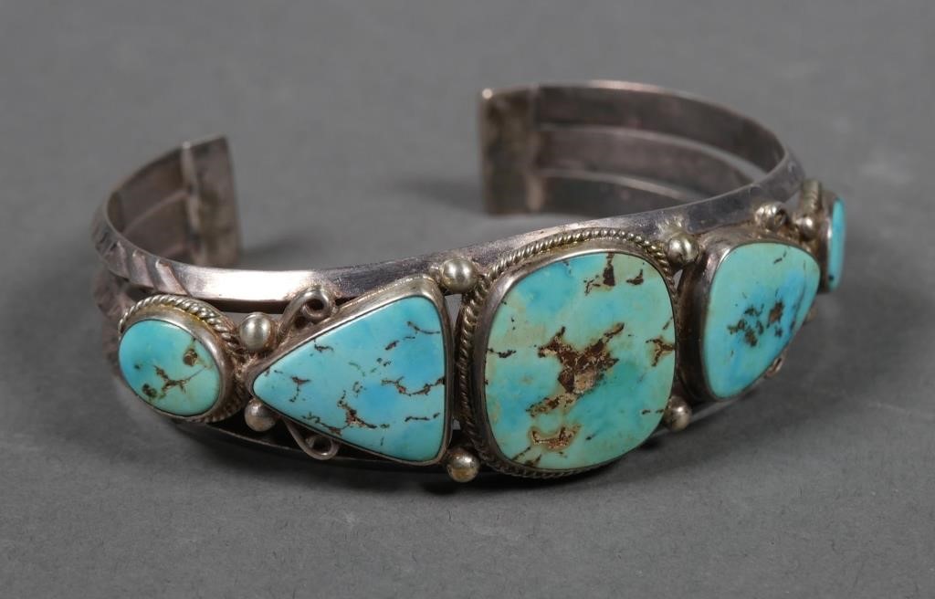 NAVAJO STERLING SILVER TURQUOISE 3655a5