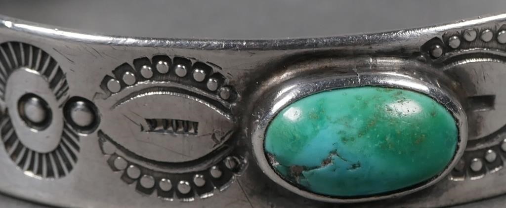 NAVAJO STERLING SILVER TURQUOISE