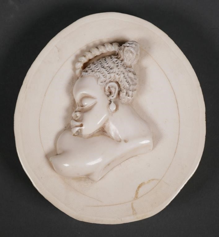 AFRICAN ANTIQUE IVORY NUDE PLAQUEAfrican