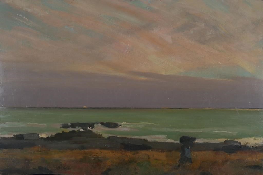 JAY CONNAWAY, OIL ON PANEL, MAINE