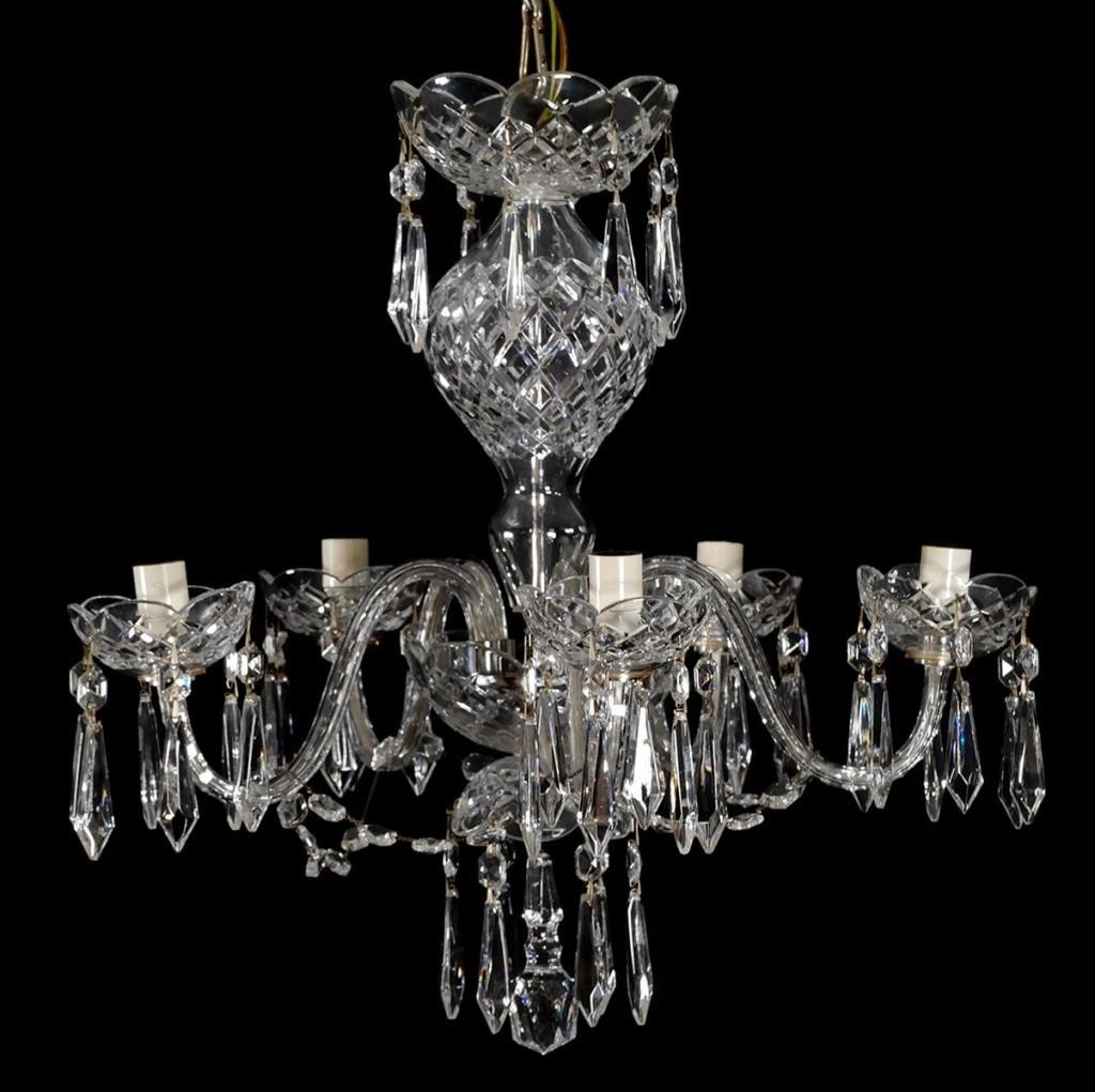 WATERFORD, SIGNED CHANDELIERSigned