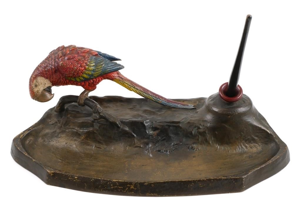 AUSTRIAN COLD PAINTED BRONZE MACAW