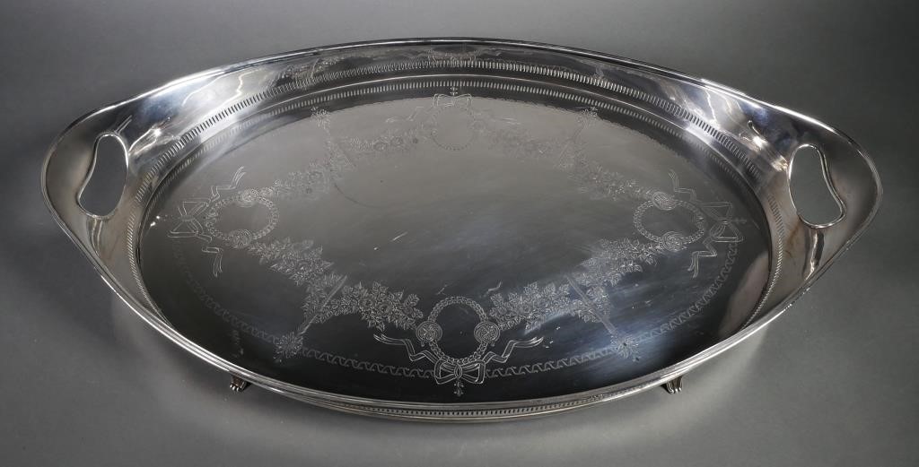 SHEFFIELD STERLING SILVER TEA TRAY  365729