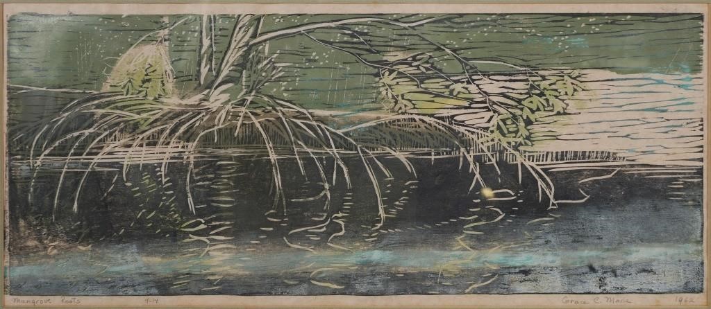 GRACE MACK MANGROVE ROOT WOODCUT 36574b