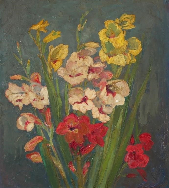 MARTHA HARRIET HOKE, OIL ON BOARD,