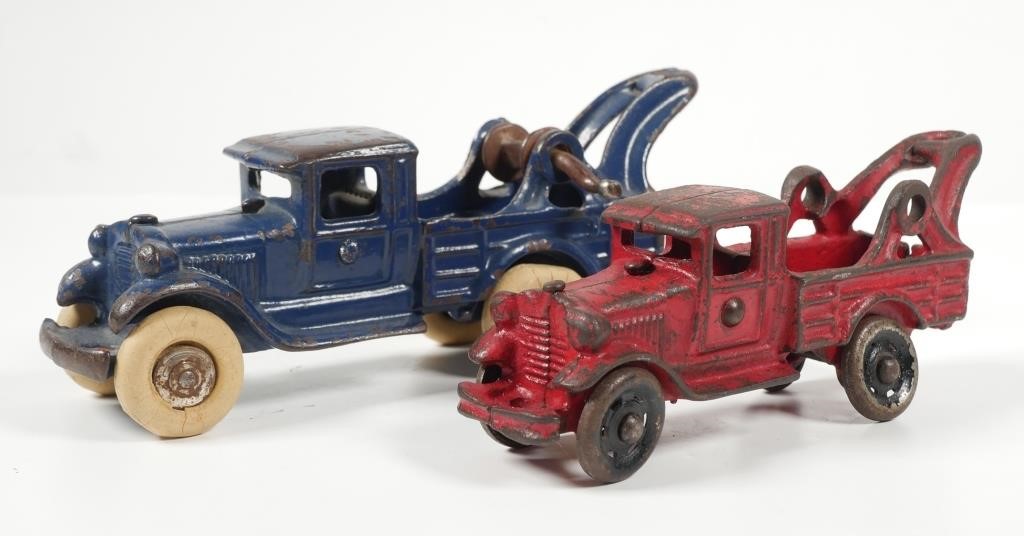 (2) AC WILLIAMS CAST IRON TOW TRUCK