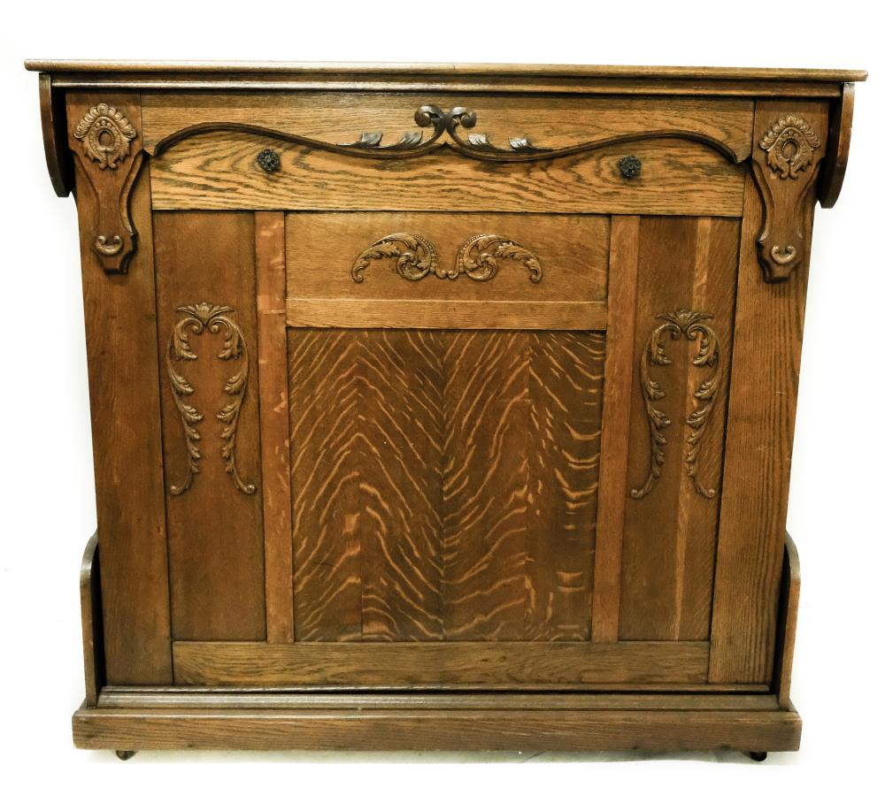 AMERICAN OAK CARVED MURPHY BEDAmerican 36589a