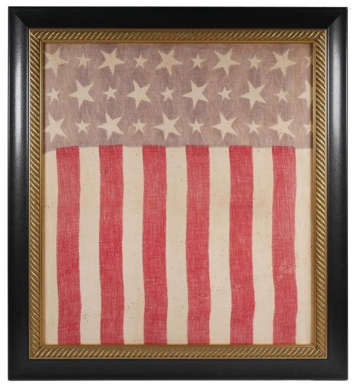 1880S US FLAG SHIELD BANNEROld 365996