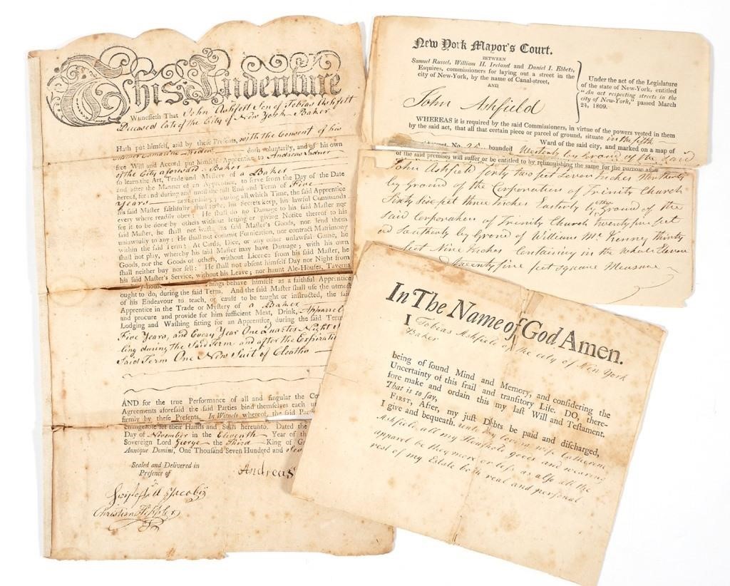 NEW YORK DOCUMENTS 1756 1809Three 3659ea