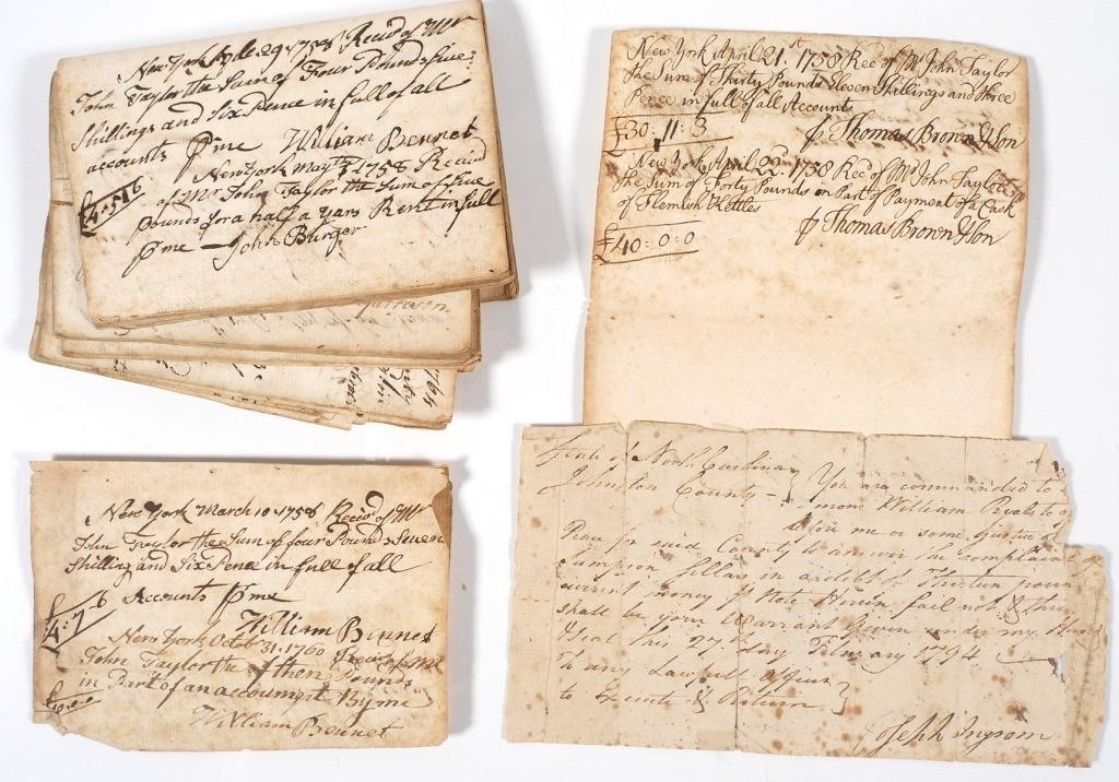 NEW YORK FAMILY PAPERS 1750S 1790SAssortment 3659f5